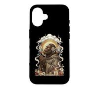 Carcasa para iPhone 16 Bigfoot Rezando Coqueta Católica Sagrada Vintage Rosario Arco