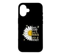 Carcasa para iPhone 16 Blessed by God Loved by Jesus Led by Spirit Faith