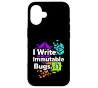 Carcasa para iPhone 16 Blockchain Developer Funny I Write Immutable Bugs