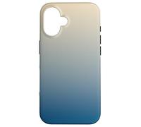 Carcasa para iPhone 16 Blue Beige Gradient Aesthetic - Minimalist Ombre Design for