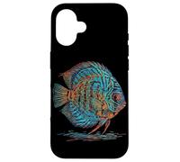 Carcasa para iPhone 16 Blue Discus Fish Acuario Fishkeeper