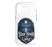 Carcasa para iPhone 16 Blue Hour at The Lake Badge Lakecore Aesthetic