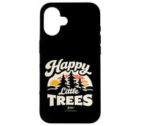 Carcasa para iPhone 16 Bob Ross Happy Little Trees