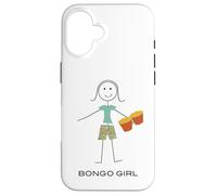 Carcasa para iPhone 16 Bongo Divertido para Mujer, Regalos para Chicas músicas
