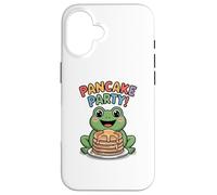 Carcasa para iPhone 16 Bonita Rana de Dibujos Animados, Fiesta de panqueques
