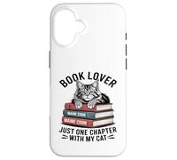 Carcasa para iPhone 16 Book Lover Maine Coon Solo un capítulo más con mi Gato