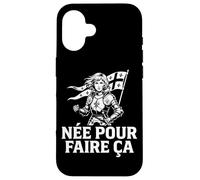 Carcasa para iPhone 16 Born To Do This Juana de Arco Cita inspiradora en francés