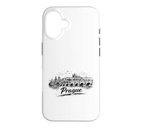 Carcasa para iPhone 16 Bosquejo de Paisaje Urbano del Puente de Carlos de Pr
