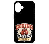 Carcasa para iPhone 16 Boxing Hits Different Vintage