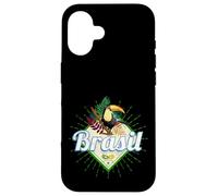 Carcasa para iPhone 16 Brasil tucán Retro Samba Carnaval Recuerdo Vintage