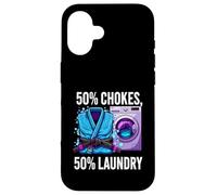 Carcasa para iPhone 16 Brazilian Jiu Jitsu 50% Chokes 50% Laundry BJJ
