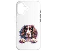 Carcasa para iPhone 16 Brittany English Springer Spaniel Cocker Spaniels Cara de Perro
