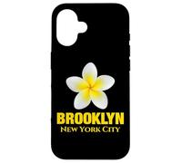 Carcasa para iPhone 16 Brooklyn New York City Tropical Yellow Frangipani Flower