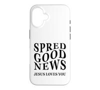 Carcasa para iPhone 16 Buenas Noticias Jesus Loves You Inspiring Christian Back Print