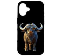 Carcasa para iPhone 16 Búfalo del Cabo Cafre Búfalo de Agua Safari Búfalo Africano