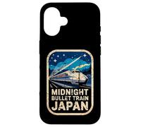 Carcasa para iPhone 16 Bullet Train Japón Midnight Shinkansen Retro Anime Sovenir
