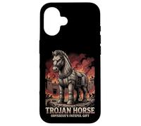 Carcasa para iPhone 16 Caballo de Troya Mitología Griega Antigua Guerra de Odiseo