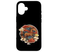 Carcasa para iPhone 16 Caballo del Zodiaco Chino Lunar