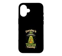 Carcasa para iPhone 16 Cada Día es Martes de Tacos - Diseño Alieno Divertido