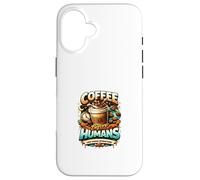 Carcasa para iPhone 16 Café Antes de los Humanos Diseño gráfico Divertido