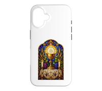 Carcasa para iPhone 16 Cáliz Y Eucaristía Gótico Católico Mosaico Arte Arte