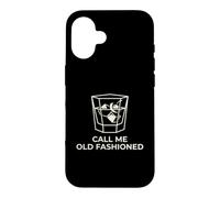 Carcasa para iPhone 16 Call Me Old Fashioned Cocktail Lover Divertido Minimalista