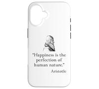 Carcasa para iPhone 16 Camisa de Aristóteles sobre la Felicidad Filosofía de Aristóteles