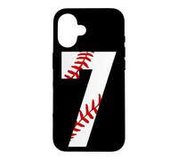 Carcasa para iPhone 16 Camiseta de béisbol #7 con Cordones para 7º cumpleaños número 7