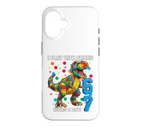 Carcasa para iPhone 16 Camiseta Dino I Play with Bricks 6 7 Hours per Day