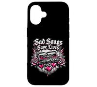 Carcasa para iPhone 16 Canciones tristes salvan Vidas Diseño EMO