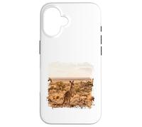 Carcasa para iPhone 16 Canguro Outback Paisaje Fauna Abierta Desierto Escena