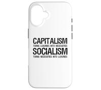 Carcasa para iPhone 16 Capitalismo Vs Socialismo - Divertido Político Antisocialista