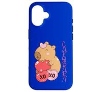 Carcasa para iPhone 16 Capybara Valentine XO Love Hearts Día de San Valentín