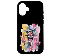 Carcasa para iPhone 16 Cara Loca Doble Paz Graffiti Retrato Pop Arte Gráfico