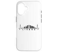 Carcasa para iPhone 16 Cardiogram Skyline Portugal-Lisboa-Lisbon