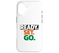 Carcasa para iPhone 16 Carrera Ready Go Marathon Go Time Get Moving Sprinter de 10 km y 5 km