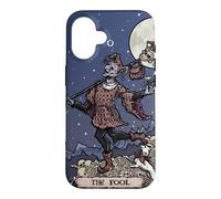 Carcasa para iPhone 16 Carta del Tarot The Fool, Halloween Court Jester, Spooky Gothic