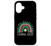 Carcasa para iPhone 16 Catania Sicilia, Sicilia, Italia, Bonito diseño de Arco Iris