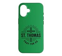 Carcasa para iPhone 16 Católico Santo Tomás Oración por Nosotros Oración Cristiana