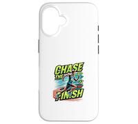 Carcasa para iPhone 16 Chase The Finish Running Motivación Atleta Diseño