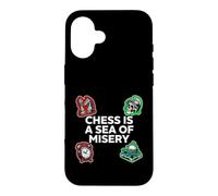 Carcasa para iPhone 16 Chess Is A Sea of Misery Funny Board Gamer