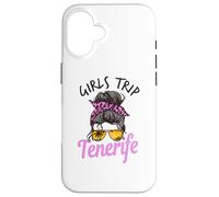 Carcasa para iPhone 16 Chicas a Juego Viaje Tenerife moño desordenado