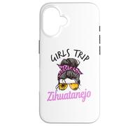 Carcasa para iPhone 16 Chicas a Juego Viaje Zihuatanejo México moño desordenado