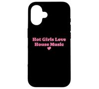 Carcasa para iPhone 16 Chicas Calientes aman la música de la casa EDM Rave Techno Concierto