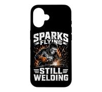 Carcasa para iPhone 16 Chispas Volando Todavía Soldadura Soldador Metal Trabajador Hombres
