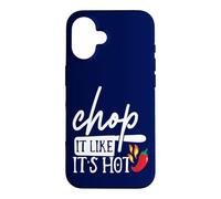 Carcasa para iPhone 16 Chop It Like Its Hot Pepper - Disfraz Divertido de Humor de Chef