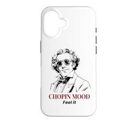 Carcasa para iPhone 16 Chopin Mood Funny Classical Music Frederic Chopin Gafas de Sol
