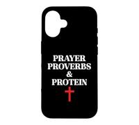 Carcasa para iPhone 16 Christian Prayer Proverbs Protein Shakes Jesus Weights Faith