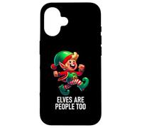 Carcasa para iPhone 16 Christmas Xmas Elves Are People Too Funny North Pole Design