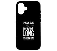 Carcasa para iPhone 16 Cita de Odio la Guerra: «Di no a la Guerra, no a la Guerra, la Paz GANA a Largo Plazo»